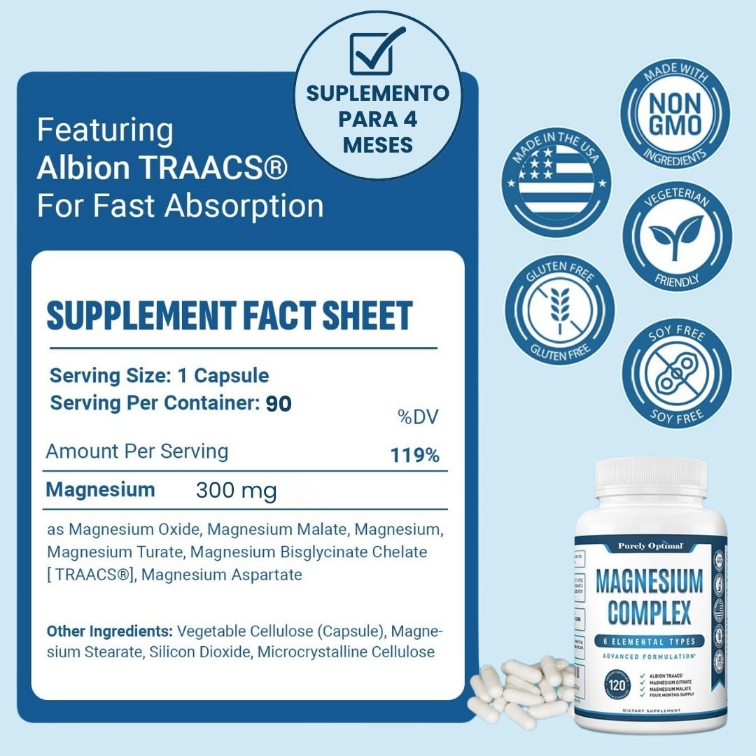 COMPLEJO TRIPLE DE MAGNESIO®  BIOEMBLEM - 180 Cápsulas