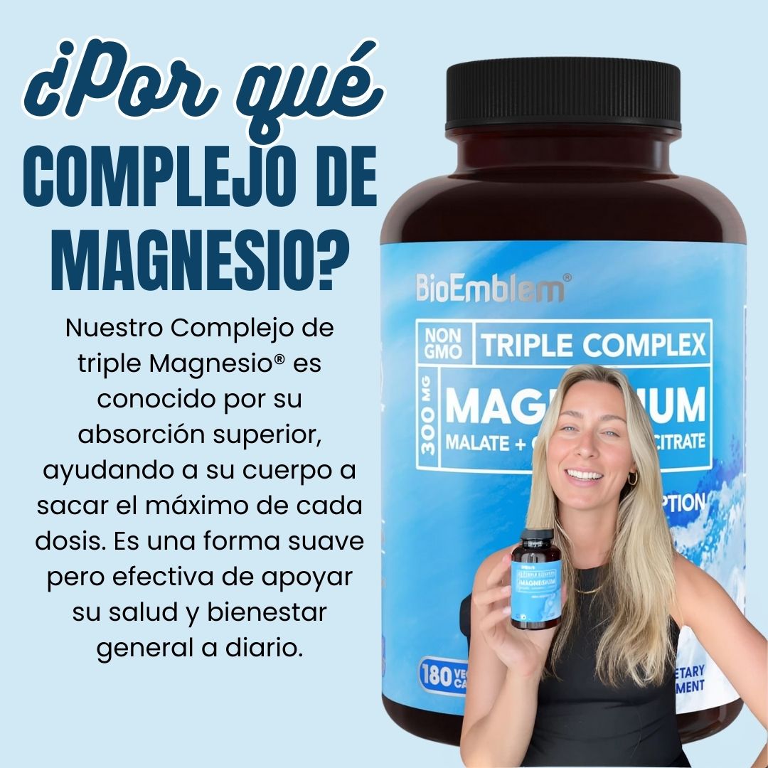 COMPLEJO TRIPLE DE MAGNESIO®  BIOEMBLEM - 180 Cápsulas