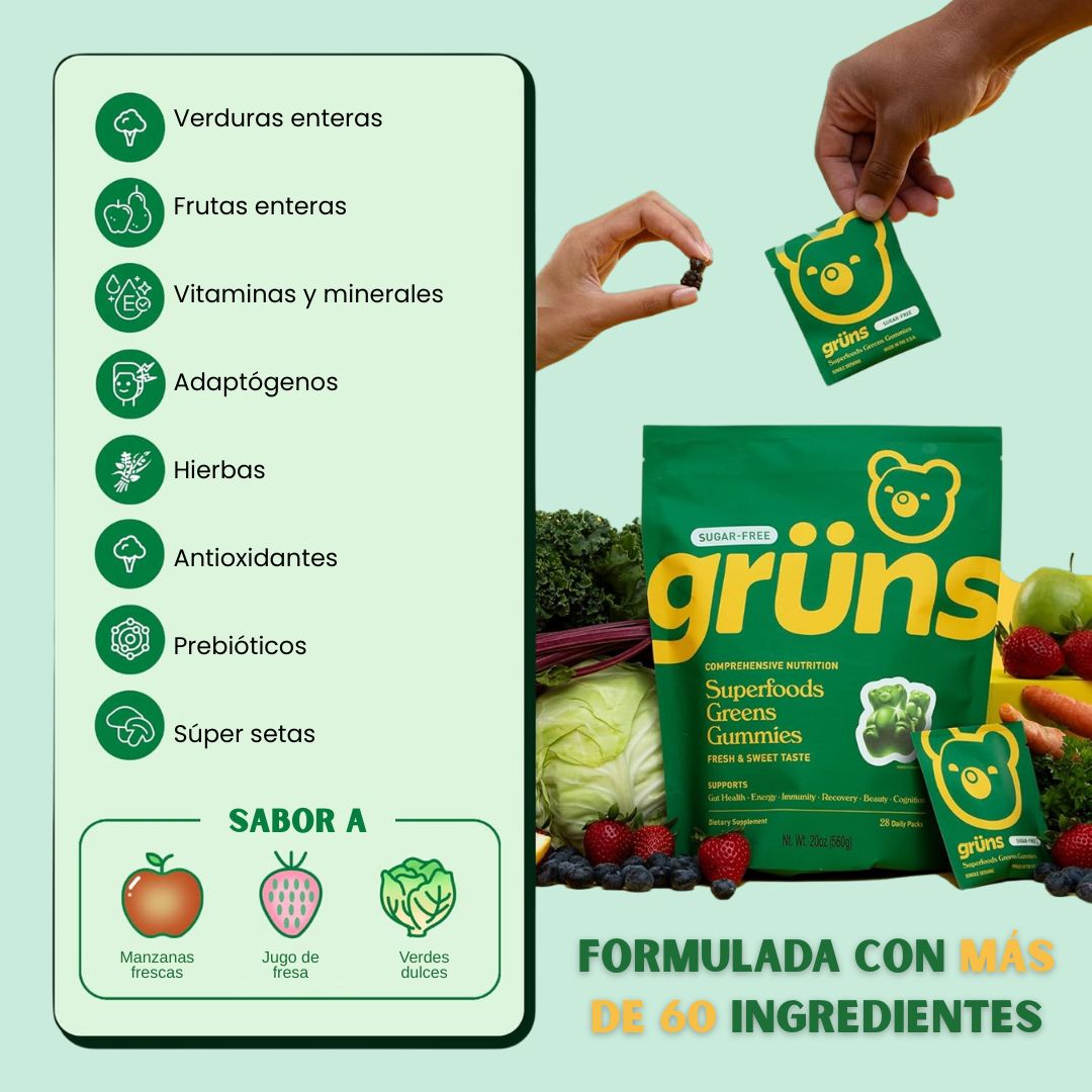 GRUNS - GOMAS VERDES DE SÚPERALIMENTO