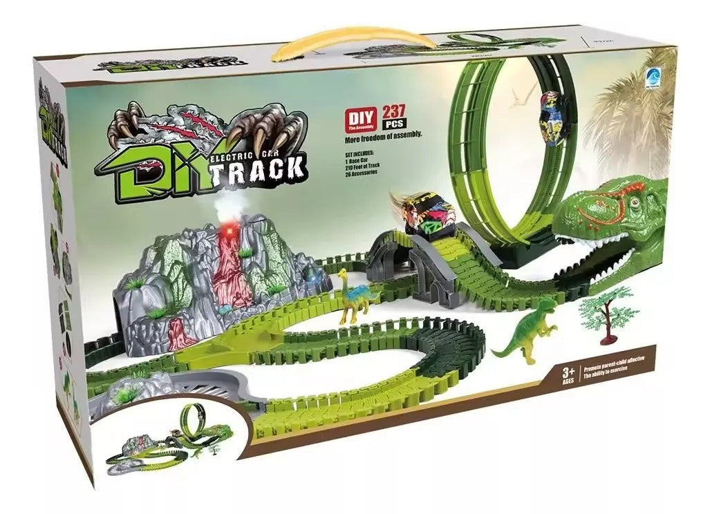 Pista De Carros Con Juguetes Dino 237pc