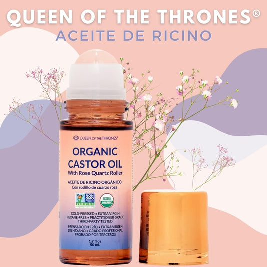 ACEITE DE RICINO® ROLL ON CON CUARZO ROSA