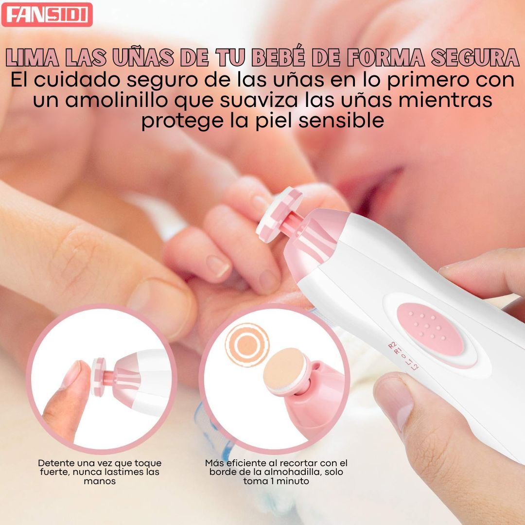 CORTA UÑAS ELÉCTRICO® DE BEBÉ + OBSEQUIO CEPILLO SILICONA BEBÉ