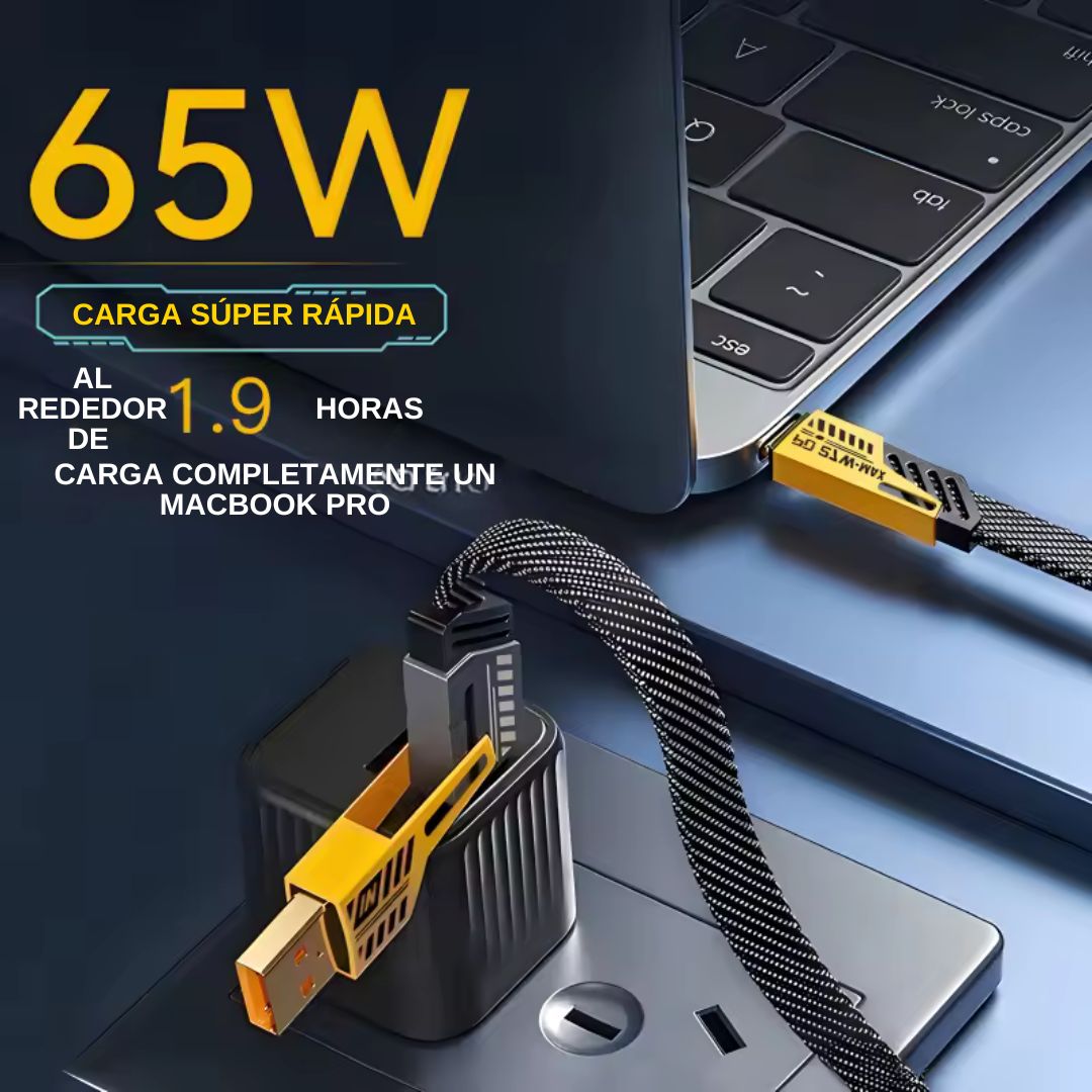 CABLE 4 EN 1® CON CARGA RÁPIDA PARA CELULAR MAGNÉTICO