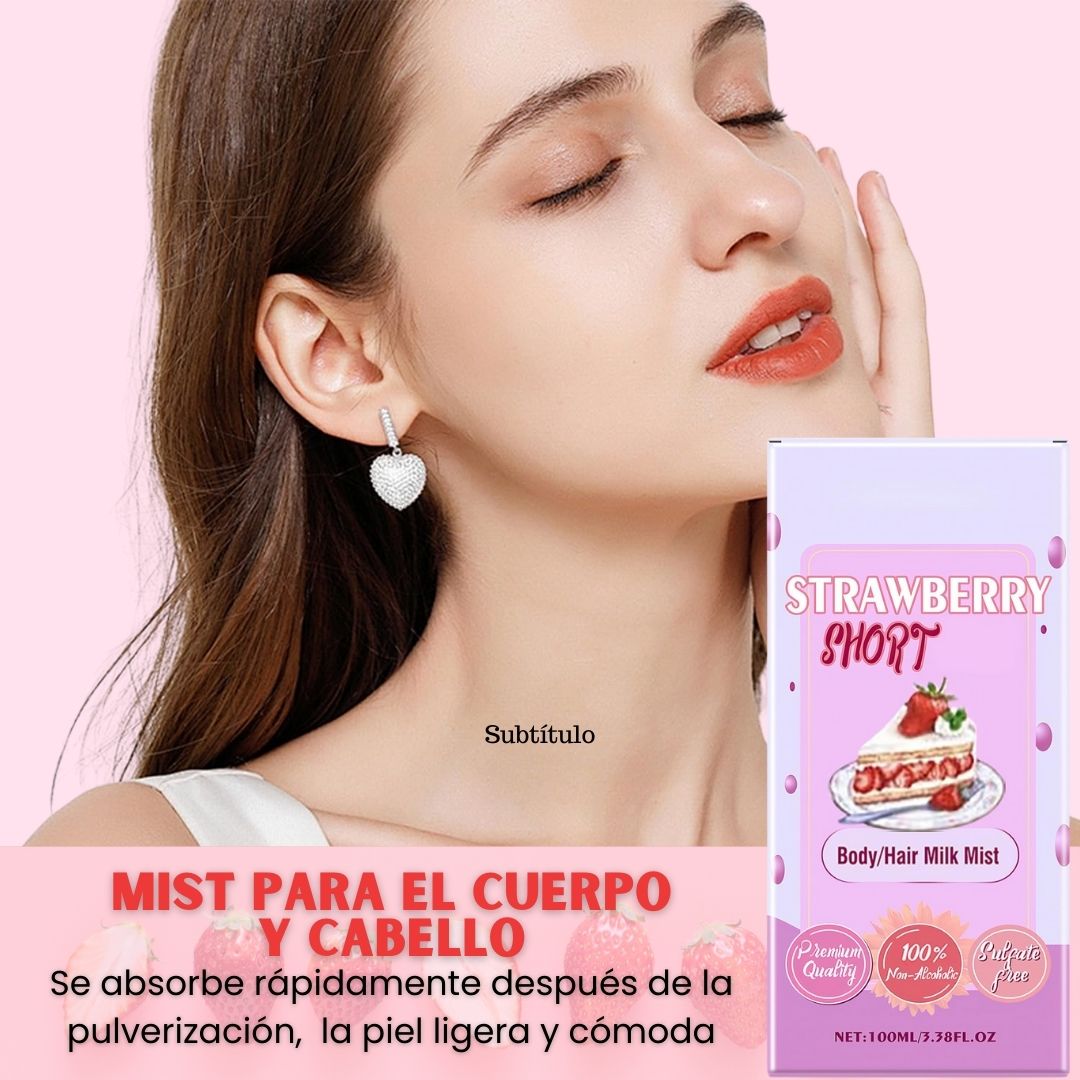 STRAWBERRY SHORTCAKE- SPRAY DE LECHE PARA EL CUERPO Y EL CABELLO