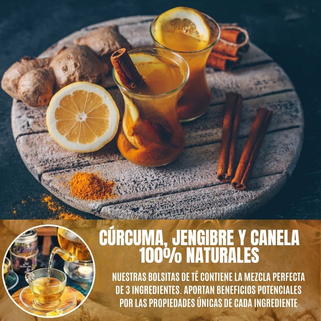 TÉ DE CÚRCUMA, JENGIBRE Y CANELA® + EBOOK LIMPIEZA HÍGADO GRASO