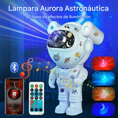 Astronauta Proyector Galaxia Con Parlante Bluetooth®
