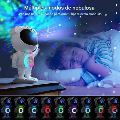 Astronauta Proyector Galaxia Con Parlante Bluetooth®