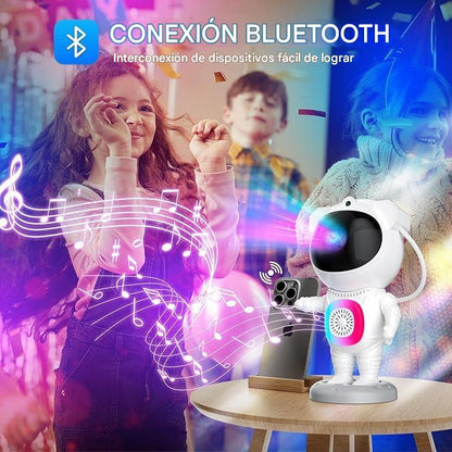 Astronauta Proyector Galaxia Con Parlante Bluetooth®