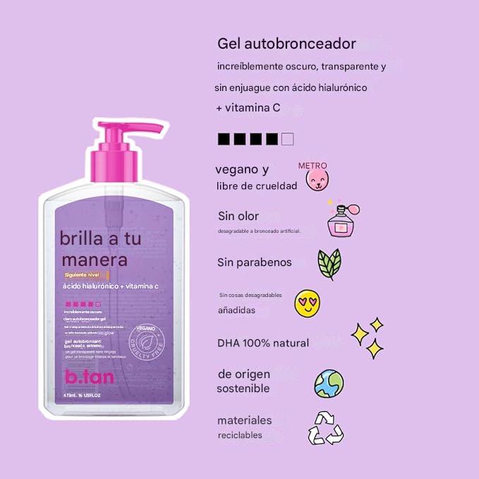 B.TAN® Gel Autobronceador | Brilla Por ti Misma - Mejor Gel Autobronceador