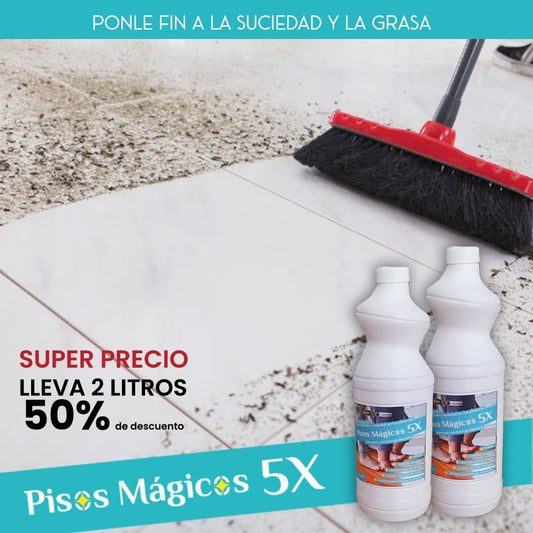 Pisos Mágicos 5X™ ¡DESMANCHA, DESENGRASA! Pak x2 - FORMULA ALEMANA🇩🇪