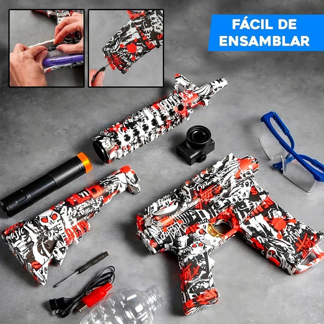 PISTOLA DE HIDROGEL®. ANSTOY ELECTRICO DE BOLAS DE GEL AEG AKM-47