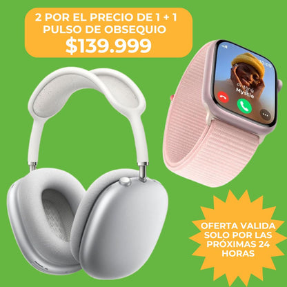 AUDIFONOS PROLIFE + RELOJ INTELIGENTE TITANIUM + 1 PULSO DE OBSEQUIO