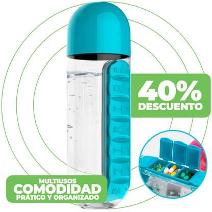 BOTELLA PASTILLERO 7 COMPARTIMENTOS